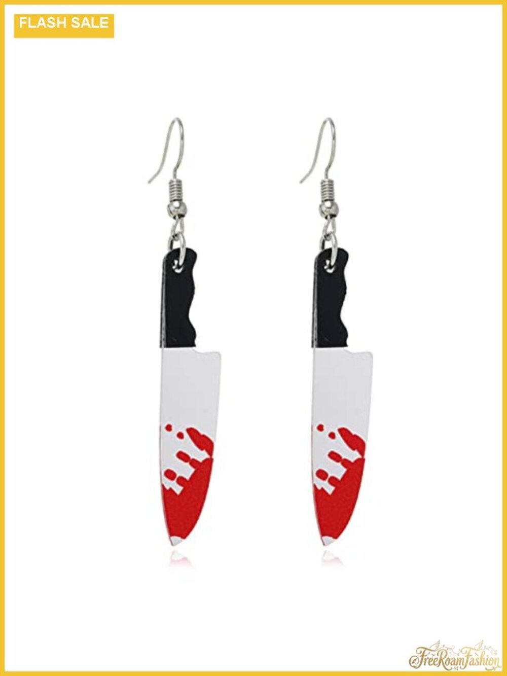 Punk Flame Acrylic Geometric Dangle Earrings Gothic Cosplay Drop